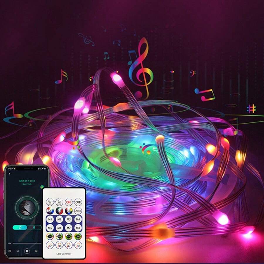 1 Set RGBIC Gaming LED Light Strip, Wireless Remote Control + Mobile App Dual Control, Easy To Grasp Holiday Atmosphere! Badazzle Kit Lighting Fixture