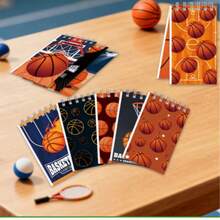 12/10/8/6/5pcs Basketball Coil Notebooks, Student Notebooks, Vocabulary Notebooks, Coil Notebooks, Sketchbooks, Memo Pads, School Supplies, Student Prizes, Party Memo Books, Back To School Stationery - Multicolor - View 5