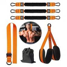 Heavy Duty Adjustable Pull Up Assistance Bands Training Set UK - Orange and Black - View 1