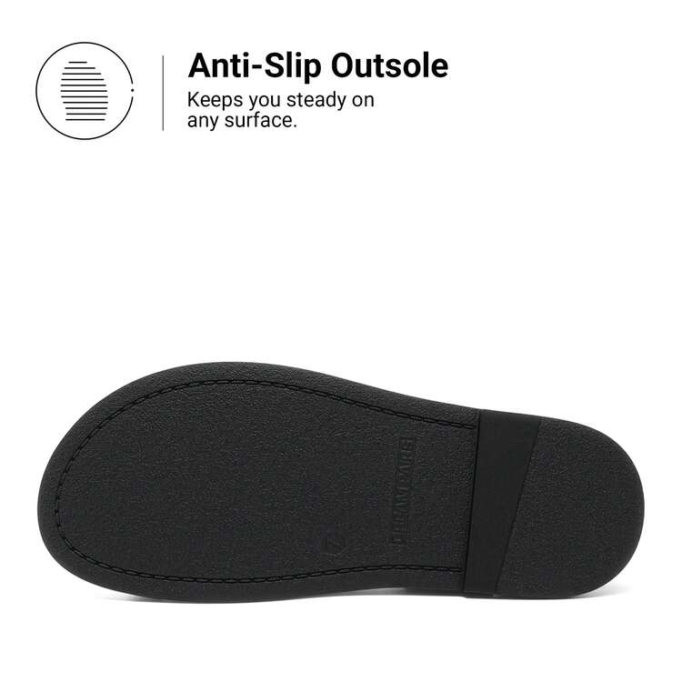 Teenagers Strappy Sandals Flat Thong Comfortable Footbed PLatform Summer Fashion Vocation Shoes - màu đen - Xem 6
