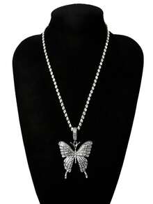 Exquisite Luxury Casual Elegant Butterfly Layered Necklace, Creative Palace Style Vintage Aesthetic High-End Niche Ins Accessory (Based On Actual Product) - Multicolor - View 3