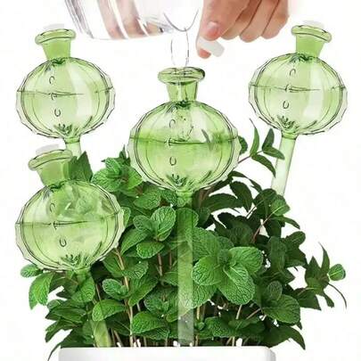 2/4pcs Automatic Self Watering Cactus Shaped Spikes, Automatic Watering System, PVC Material, Narrow Mouth Design Extends Watering Time, Suitable For Indoor & Outdoor Plants, Essential For Spring & Summer Potted Plants