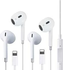2-Pack Wired Earphones For IPhone, In-Ear Headphones With Built-In Microphone And Volume Control, Compatible With IPhone 14/13/12/11/XR/XS/X/8/7/Pro/Pro Max - 1 - 查看 2
