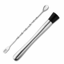 5/6/9 piezas Juego de herramientas de barman de acero inoxidable, coctelera, dosificador, machacador, cuchara mezcladora, herramientas de bar para barman, fiesta, bar - Ver 5