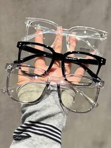 3pcs Blue Light Blocking Glasses - Fashion Square Fake Eyeglasses, Anti Ray Computer Gaming Glasses, Blue Blockers Glasses For Women/Men - Đang có nhu cầu cao - Xem 1