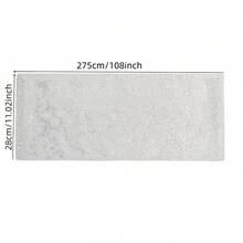 1 chiếc khăn trải bàn voan mỏng màu vàng ánh kim kích thước 11.02 inch * 107.09 inch, chất liệu chiffon trong suốt với nhũ vàng và lá kim loại, trang trí trung tâm bàn ăn cho tiệc tùng, thích hợp cho đám cưới, sinh nhật, Giáng sinh, tiệc mừng em bé. - Nhiều màu - Xem 5
