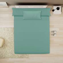 Ecommerc3 3-4 Piece Cotton Sheet Set, Fits Beds 80-200 Cm, Wide Variety Of Colors - 藍晶 - 查看 9