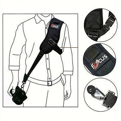 专业快速可调节肩颈相机带，适用于大多数数码相机和数码单反相机，摄影师配件