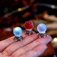 Gorgeous 1:12 Scale Magic Crystal Ball Model Set, Including One Crystal Ball And A Base. Exquisite Details Make It An Indispensable Decoration For Dollhouses And Mini Gardens. - 1 Set = One Crystal Ball + One Base - View 5