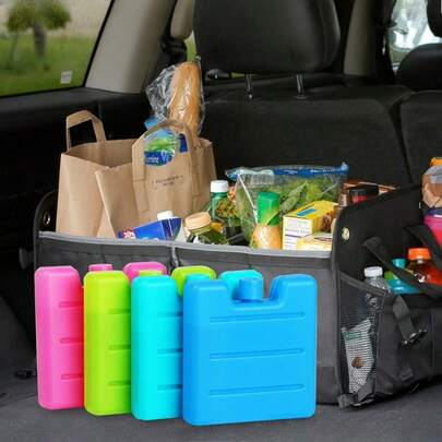 3pcs Reusable Lunch Box Ice Pack Set, Suitable For Outdoor Travel And Camping Picnic To Keep Food Cool, Non-Contact With Food