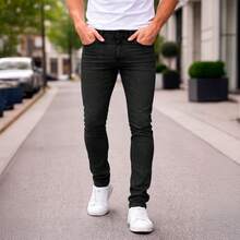 Shendy Vendy Men's Slim Fit Jeans, Slim Fit Style For Men - Black - View 7