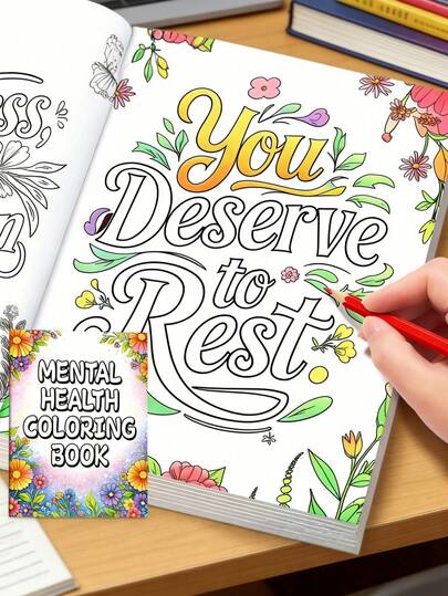 1PC Therapeutic Art Activity Manual For Promoting Emotional Health, A Book Of Artistic Healing For Mental Well-Being. It's An Creative Mood-Regulating Painting Album Featuring Floral Patterns, Ideal For Office Workers, Students, And People Who Suffer From Anxiety. Suitable For Use At Home And In Schools. Also A Perfect Gift For Thanksgiving, Easter, Christmas, And New Year's. Includes A Drawing Pad.