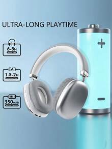 无线耳机，5.3 智能芯片，Hi-Fi 音质，360° 环绕声，双连接，稳定，电池寿命长，时尚设计 - 銀色 - 查看 5