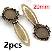 2 chiếc đế trống 18/20mm dùng làm bookmark, gắn đá cabochon, khay đựng phụ kiện làm trang sức DIY. - Đánh dấu trang cơ sở - Xem 12