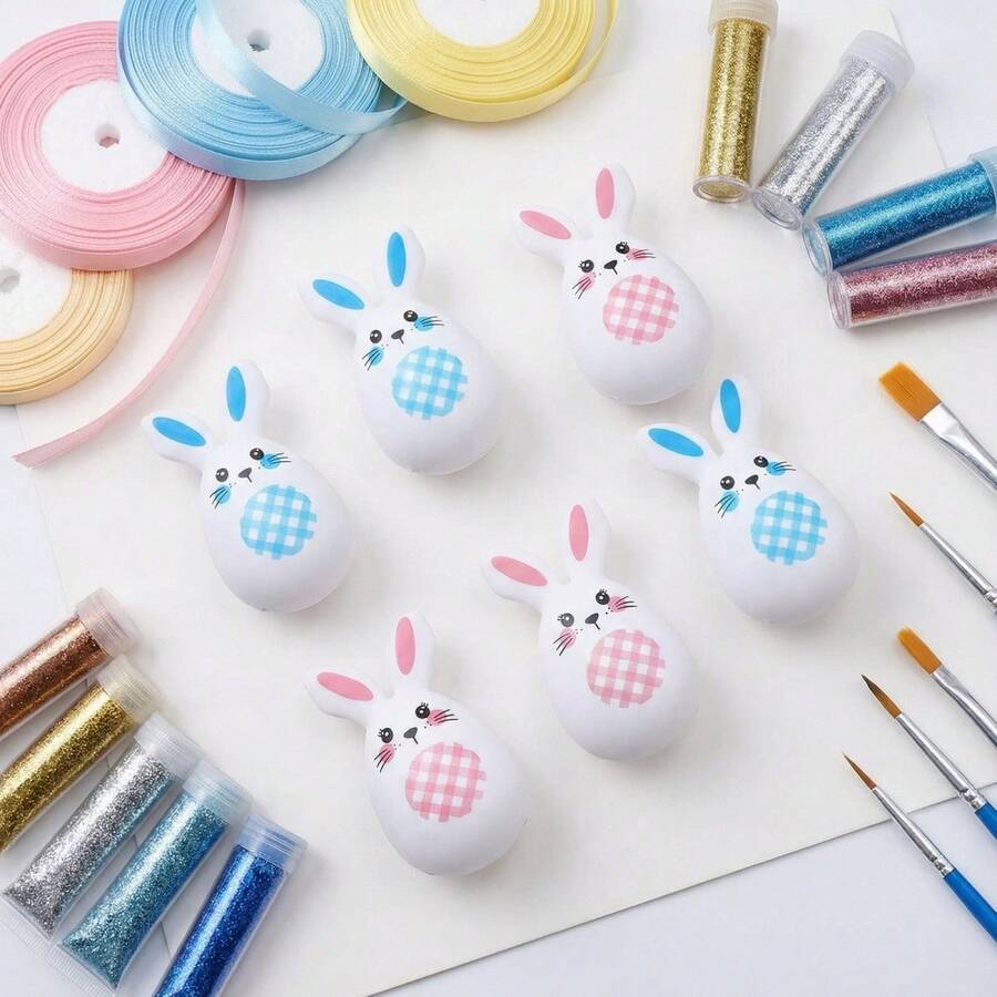 Easter Eggs Rabbit Shape Plastic Fillable Empty Eggs For Easter Party Favors Supplies Decoration - Colorful - View 1