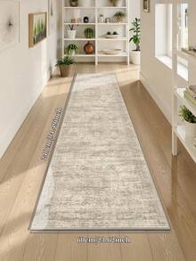 1pc Bohemian Style Brown Area Rug, Washable Non-Slip Faux Wool, 1160g/M² For Living Room Bedroom Kitchen Office Entryway - Brown - View 10