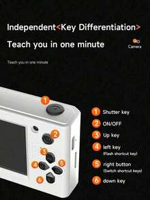 M26 CCD Digital Camera, 700mAh Battery, High Definition Digital Camera, Travel Essential, Point-And-Shoot Camera, Digital Camera, Portable Camera, Lightweight Design, Fashionable, Reliable Performance, Durable, USB Interface, Suitable For Travelers And Photography Enthusiasts, Comes With 64GB Storage Card - View 9