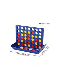 Foldable 4-In-A-Row Game Board, Classic Party Bingo Chess Game, Family Game Toy, Party Game Gift, Birthday Gift, Holiday Gift - Royal Blue - View 12