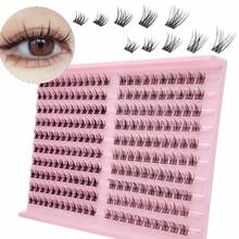 220pcs Natural Look Cluster Eyelashes Kit - 8-16mm D Curl, Hypoallergenic DIY Lash Extensions For A Fluffy & Voluminous Look - C - View 10