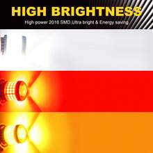 TOAUTO 2 bóng đèn LED ô tô 20W 3000LM Canbus 144SMD BA15S BAU15S BAY15D 3156 3157 7440 7443 dùng cho đèn xi nhan trước sau, đèn phanh, điện áp 12V, màu trắng, đỏ, vàng. - A - Xem 9