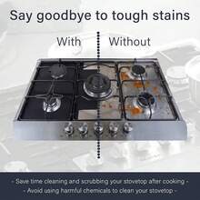 1pc,Premium Quality Reusable Gas Stove Stove Burner Protective Padding Lid - Easy To Clean Kitchen Tools - Black - View 4