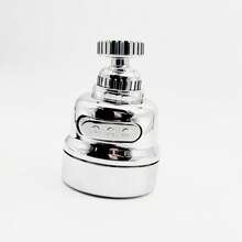 1pc 3-Mode Kitchen Faucet Splash Guard, Sink Faucet Splash Extender, 360° Swivel Faucet Sprayer, Splash-Proof Faucet Head - Silver - View 1