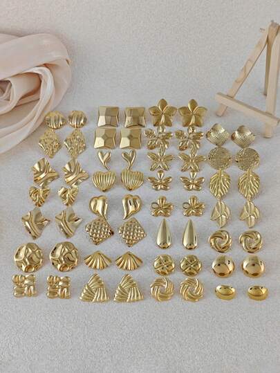 8 Pairs Multi-Style Classic Earring For Women, Asymmetric Geometric, Flower, Round, Square , Triangle , Heart Shaped Earrings, Stainlees Steel Jewellery For Women, Festival , Holiday , Mothers Day Easter Gifts, Daily, Wedding Party Chunky Jewelry For Women