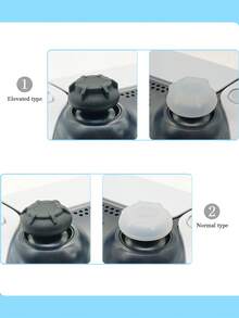 6个硅胶摇杆帽，蘑菇头按键保护套，防滑防汗增强握感，适用于5/4/PS3/ Series S/X/ One/ 360/Switch Pro游戏手柄 - 查看 8