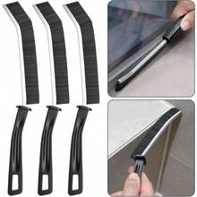 3-Pack Black Crevice Cleaning Brush, Specialized Scrub Brush And Crevice Cleaning Tool For Grout, Window Tracks,Household Cleaning Supplies - Default - View 2
