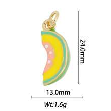 1件铜质时尚创意兔子、大象、蘑菇吊坠，多功能高端DIY手链、项链、耳环饰品配件 - 彩色 - 查看 37