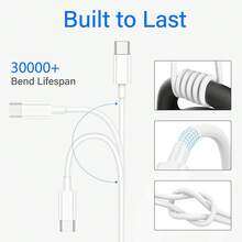 20W 快充套装 [USB-C 墙充 + 100cm USB-C 转 USB-C 数据线] USB-C 充电及数据线，兼容 17/16/15 Pro Max Plus 系列 - 美規A型插(110-127V) - 查看 7