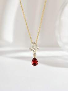 Collar con colgante de mariposa de plata de ley 925 | Uso versátil diario | Regalo para mamá, esposa, novia en cumpleaños/aniversario/Día de San Valentín - Multicolor - Ver 3