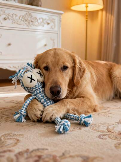 Suitable For All Dog Breeds Chew Rope Toy, Interactive Knotted Toy, Pet Chewing Toy, Dog Rope Toy, Dog Puzzle Toy, Gift For Pet Owners, Suitable For Valentine's Day, Thanksgiving, Birthday Party Dog Owner Gifts