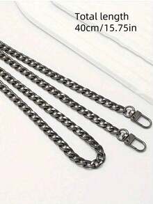 Fashionable Bag Strap, Wallet Chain, Crossbody Aluminum Chain Handle, Shoulder Handbag Replacement Chain, Multiple Sizes Available, With Retro Minimalist Alloy Clasp - Multifunctional Aluminum Chain Handbag Strap - Multicolor - View 27