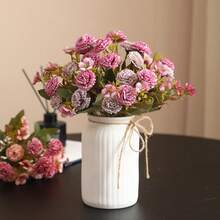 1PC Artificial Silk Flower - Carnation Bouquet, Simulated Bouquet, Suitable For Home, Dining Room, Living Room, Outdoor Garden Decoration, Used For Wedding, Family Garden And Party Decoration, Artificial Flowers, Wedding Flowers, Bridal Bouquet, Wedding Supplies, Wedding Decoration, Decorative Flowers, Spring Decoration - Light Purple - View 6