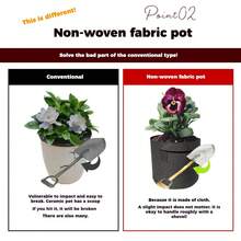 12 Gallon Grow Bags Pack Of 5 40x35cm Large Thickened Nonwoven Fabric Planter Heavy Duty Felt Pot For Vegetables Fruits & Patio Gardening - Black - View 4