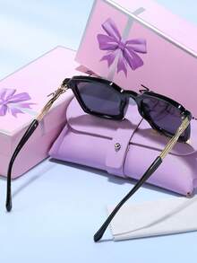 ZOVUJUMY Personalized Metal Twisted Temples Sunglasses, Unisex Outdoor Vacation Street Photography Travel Party Sun Glasses, Versatile Couple Sunglasses Holiday Gift - Multicolor - View 3