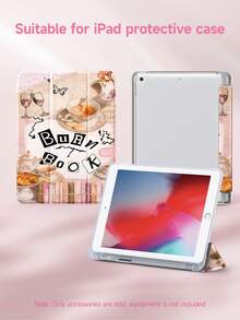 1pc Sweet Girl Style Book Collage Pattern Kindle/Tablet Protective Case, Compatible With IPad 10.2" 2021/2020 10th/9th/8th Gen, (A16) 11" 11th Gen 2025, Galaxy Tab A8 10.5" 2022, Tablet Cover With Pencil Slot, Auto Sleep/Wake - Multicolor - View 7