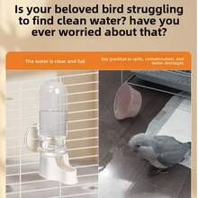 新款自动鹦鹉饮水器，鸟类用品饮水瓶喂食器，适用于小型鸟类和水瓶，鸟笼 - 70ml鸚鵡餵水器 - 查看 3