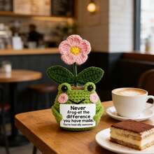 1pc Handmade Woven Frog Shaped Planter, Soft, Comfortable, Durable And Sturdy. The Beautiful Woven Pattern And Vibrant Colors Make It An Excellent Choice For Indoor Decor. Can Be Placed In Bedroom, Living Room Or Any Desired Display Area. - Multicolor - View 5