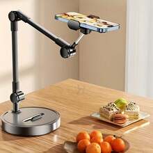 Giá đỡ điện thoại bằng hợp kim có thể điều chỉnh độ cao, nhiều khớp nối, dùng để bàn, giá đỡ điện thoại có thể điều chỉnh góc độ, phù hợp cho phát trực tiếp, gậy selfie, chân máy, quay video, học trực tuyến, vlog, giá đỡ thoải mái; thích hợp cho cả bốn mùa, quà tặng mùa xuân. - màu đen - Xem 1
