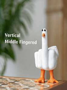 Funny Home Decor Duck Figurine, Creative Gift, Desktop Ornament, Office Decor, Home Decor - A - View 5