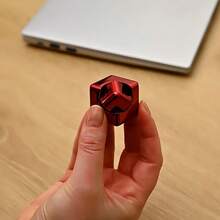 1pc High-Quality Metal Compact Anti-Stress Cube, Quiet Mechanism And Interesting 3-In-1 Design, With Complete Shell, Desktop Decor, For Developing Fine Motor Skills, Attention And Relaxation, Leisure And Focused Relaxation Cube - Multicolor - View 7