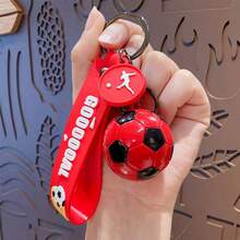 1pc Creative Cartoon World Cup Simulated Soccer Ball Keychain, Soccer Bag Pendant - Multicolor - View 4