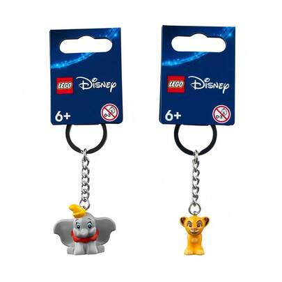  LEGO 854327 854328 Llaveros de dibujos animados - Accesorios de bolso Simba y Dumbo