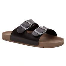 Unisex Casual  Sandal With Adjustable Buckle, Comfortable, Synthetic - Rust Brown - View 7