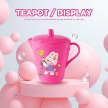 25件套女孩茶会玩具套装，角色扮演茶具，公主下午茶厨房玩具，含茶壶和茶杯，适合作为生日和复活节礼物，幼儿适用 - 彩色 - 查看 7