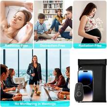 Faraday Privacy Bag - EMP And RFID Blocking, Anti-Tracking, Fire And Key Protection For Phones, Radios, And Car Keys - Black - View 5