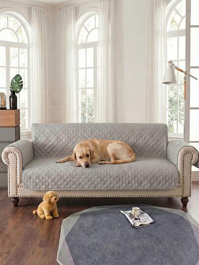 1件装四季通用沙发垫套，简约现代风格，防宠物抓挠，防滑，防刮擦，适用于1/2/3/4座沙发（单独出售）