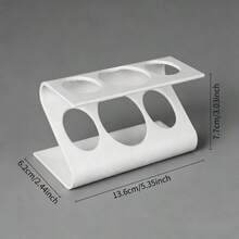 Organizador eléctrico de 3 ranuras para cepillo de dientes y pasta de dientes, estante organizador de baño, estante de almacenamiento para encimera de tocador, soporte para maquinilla de afeitar - Blanco - Ver 3